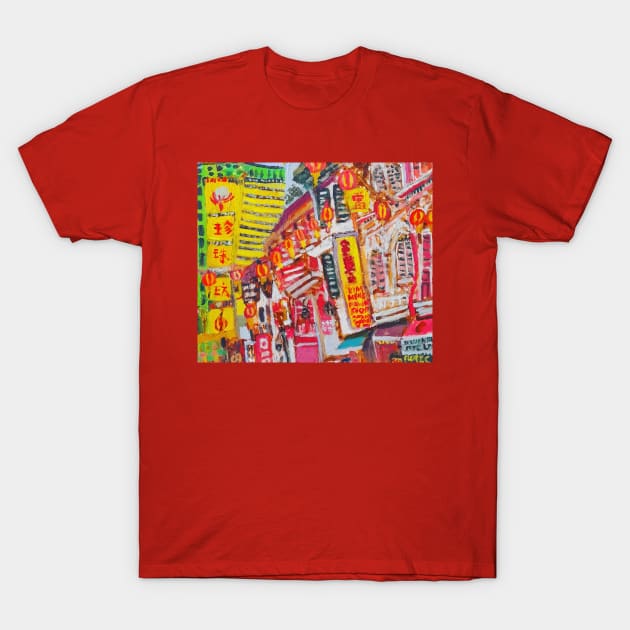 Singapore's Chinatown T-Shirt by Sabrina's Design